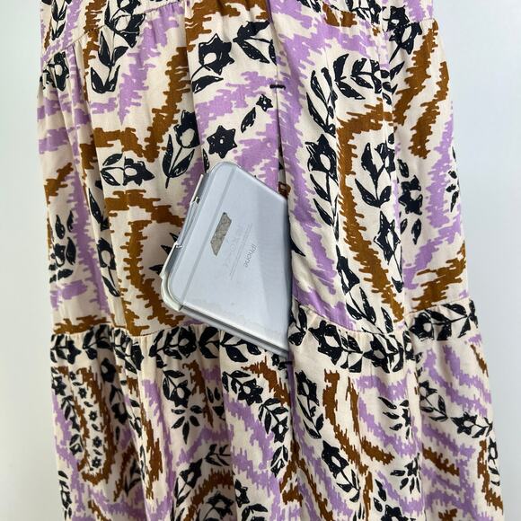 Omika Sorrento Maxi Lucia Lavender Printed Bubble Hem Racer Back - Picture 5 of 10
